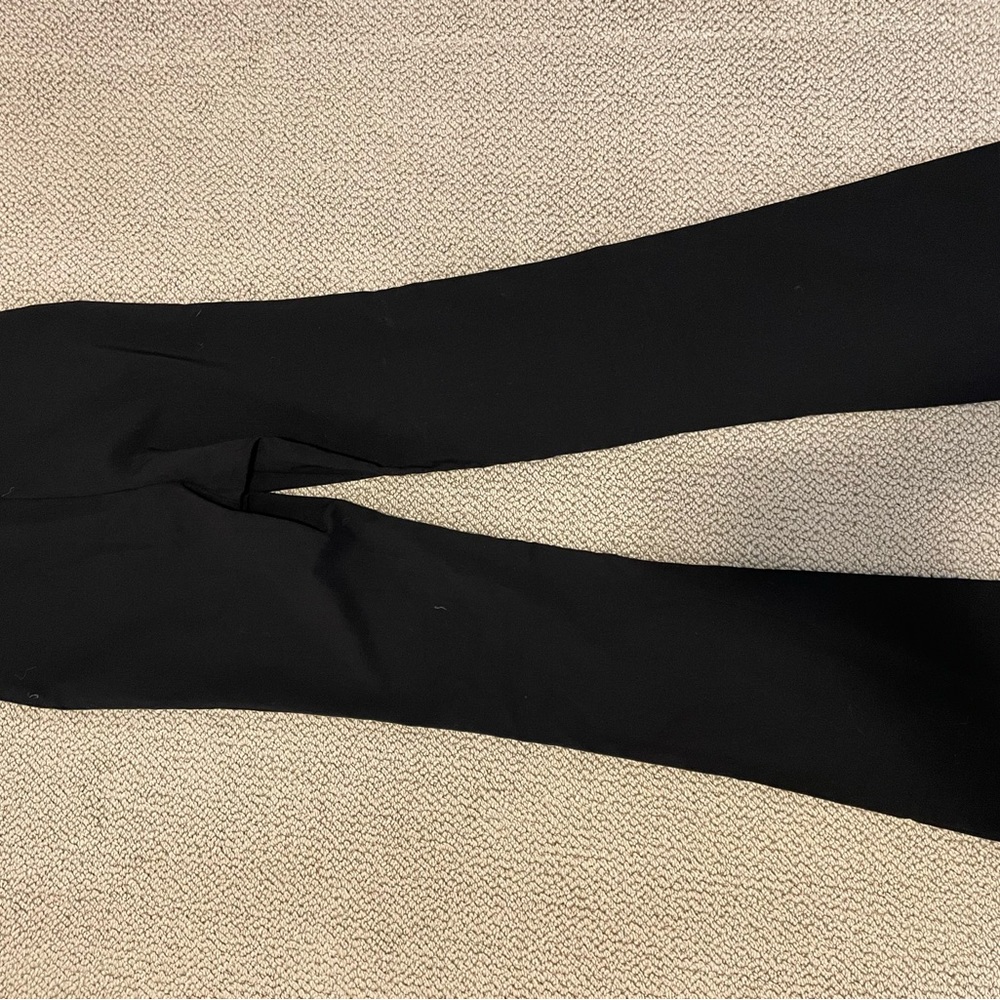 Black slim flared pant